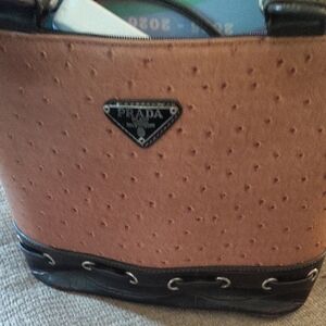 Prada Brown and Black Men's Backpack